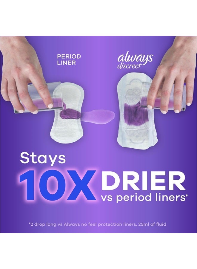 Always Discreet بطانات للكبار لعدم التحكم في البول وما بعد الولادة للنساء، الحجم 2، امتصاص خفيف جداً، طول عادي، 120 قطعة (قد يختلف التغليف) - Image 4