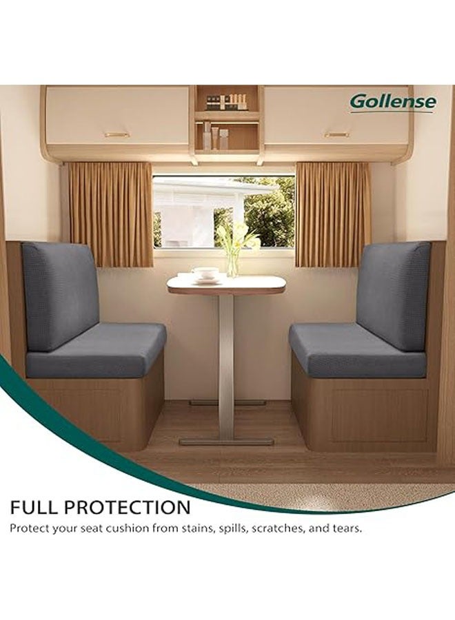 general Cushion covers for motorhome dining rooms, elastic caravan placemat covers, spare sectional seat covers for caravan sofas, including 2 sets - Image 2