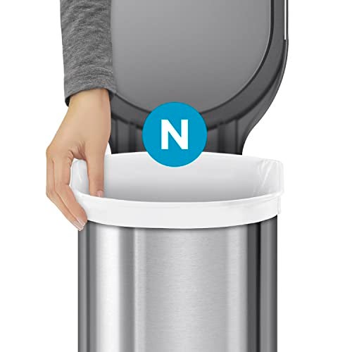 simplehuman Code N Custom Fit Drawstring Trash Bags in Dispenser Packs, 20 Count, 45-50 Liter / 12-13 Gallon, White - Image 4