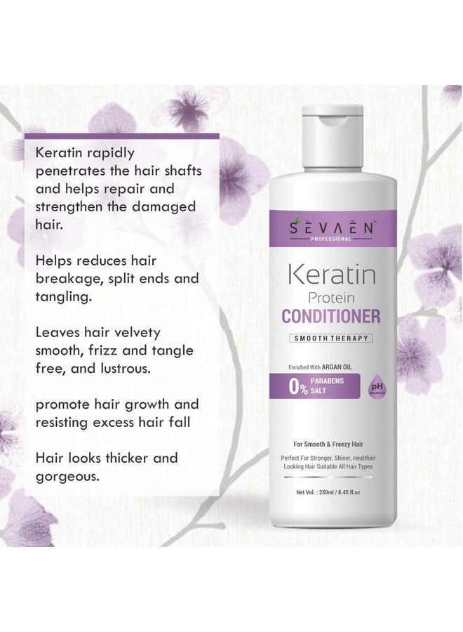 SEVAEN Keratin & Argan Smooth Therapy Conditioner (Pack Of 2) For All - Image 5