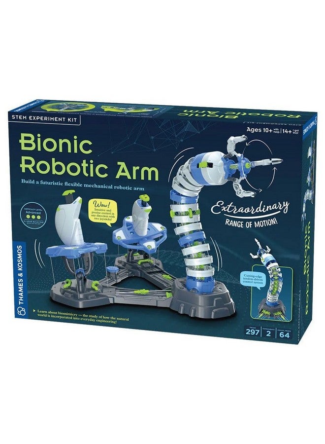 Thames & Kosmos Bionic Robotic Arm STEM Experiment Kit Build a Mechanical Arm, No Batteries or Motors Required | Innovative System of Joysticks & Nylon Cables | Ages 8+ with help, 12+ Independent Play