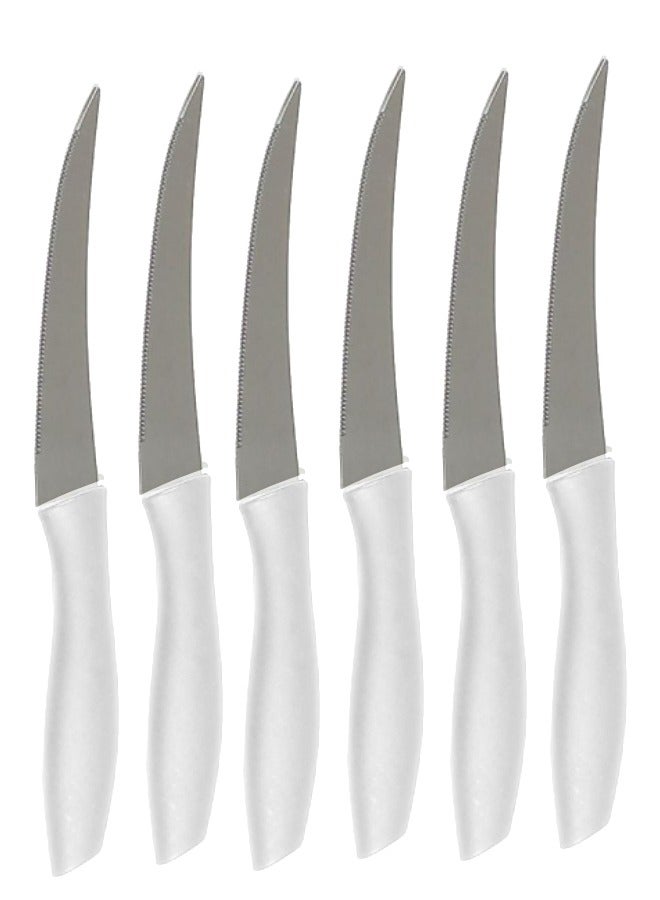 6-Piece Knife Set White/Silver  - Image 1