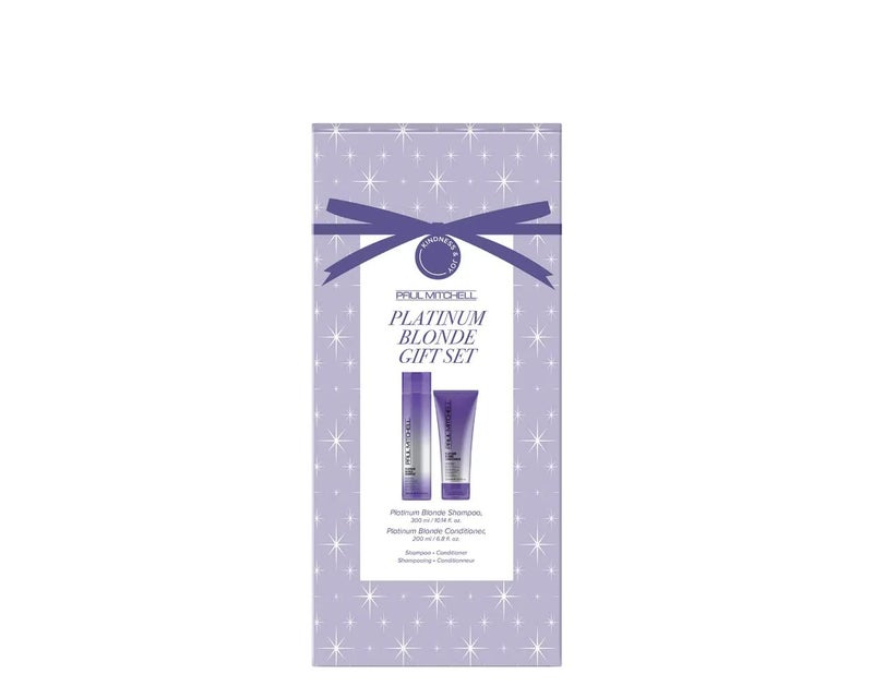 Paul Mitchell Platinum Blonde Gift Set, Purple Shampoo + Conditioner, For Brassy Hair - Image 2