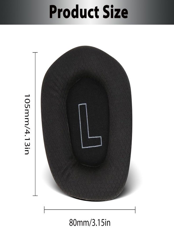 Adhiper وسادات أذن G733 من قماش شبكي بديل لسماعات Logitech G733 و G535 و G335 للألعاب، ملحقات وسادات أذن G733 مع رغوة ذاكرة عالية الكثافة (أسود) - Image 5