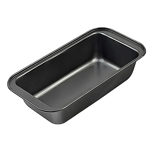 CURATED CART Carbon Steel Loaf Pan for Bread Baking, Non Stick PTFE Coated Rectangular Bread & Cake Mould, 30% Thicker Heavy Gauge, SGS Certified, Oven Air Fryer Dishwasher Safe, 1 Piece - Black - Image 1