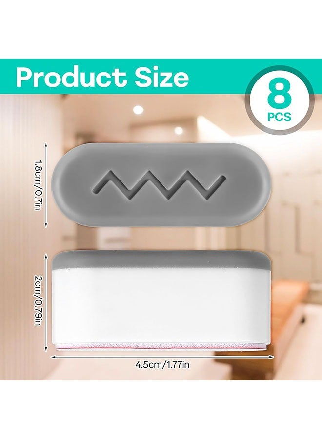 YelaJoy 8Pcs Toilet Seat Bumpers, Universal Toilet Seat Spacers for Bidet Strong Adhesive Buffer Toilet Lid Rubber Replacement Bumpers - Image 3