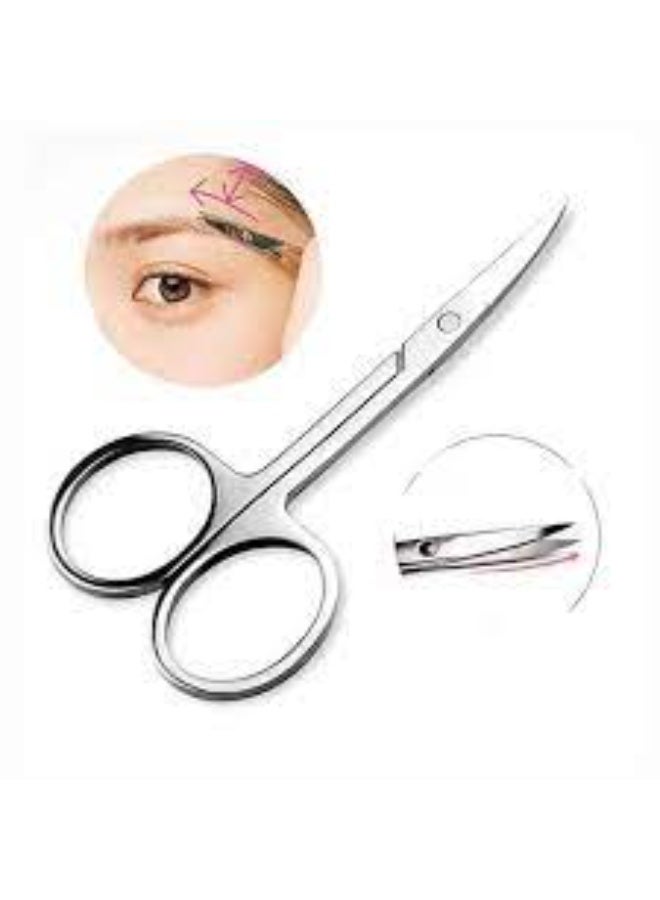 Stainless Steel Scissors with Sharp Curved Blades for Eyebrows, Facial Hair, False Eyelashes. - Image 4