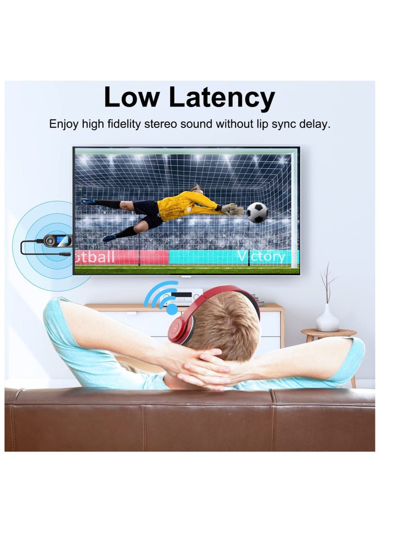 Bluetooth Transmitter Receiver with LCD Screen, USB Bluetooth 5.0 Audio Transmitter with 3.5mm Jack, Mini Portable Bluetooth Adapter, Low Latency, for TV, Stereo, Car, Headphones, Speakers, PC - Image 3