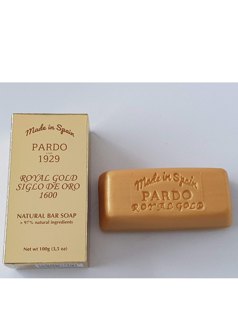Prado Royal Gold Natural Bar Soap 97% Nature Ingredients 100 g - Image 1