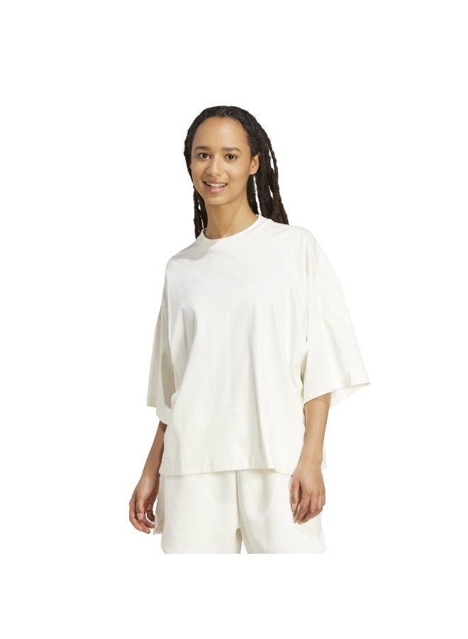 Adidas W All Szn Sl T White Training T-Shirts For Women XS - Image 2