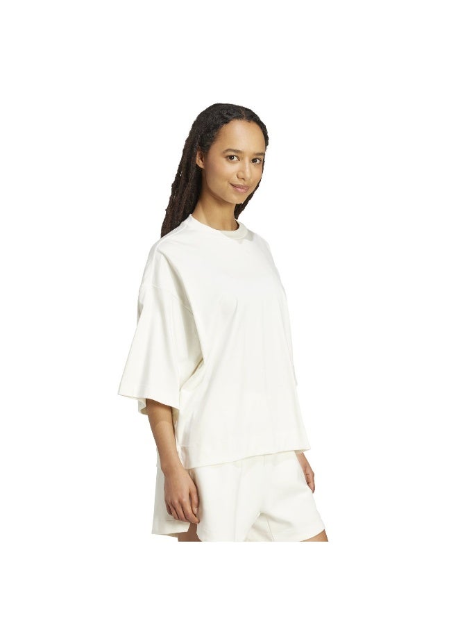 Adidas W All Szn Sl T White Training T-Shirts For Women XS - Image 4