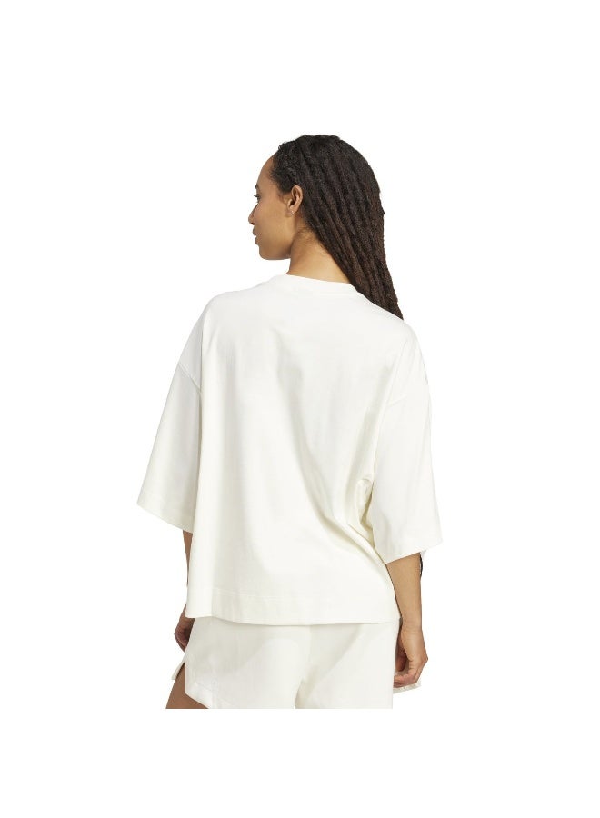 Adidas W All Szn Sl T White Training T-Shirts For Women XS - Image 3
