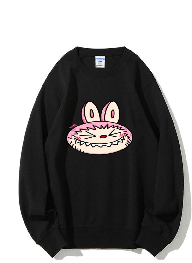 NIBEMINENT Labubu Printed Cotton Long Sleeve Hoodie 