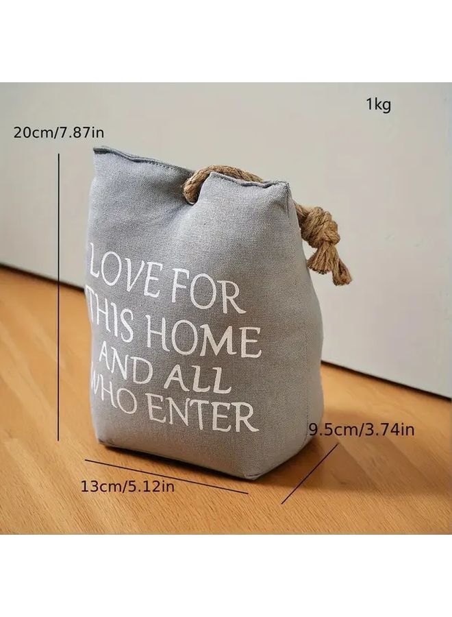 Cute Penguin Fabric Door Stop With Heavy Sandbag Fill Windproof Non Electric - Image 3