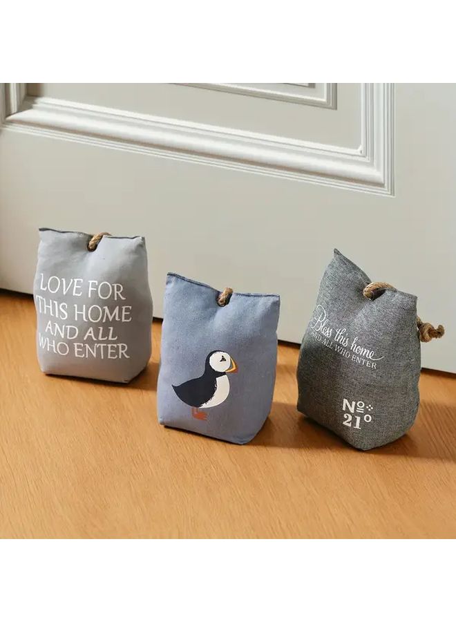 Cute Penguin Fabric Door Stop With Heavy Sandbag Fill Windproof Non Electric - Image 5