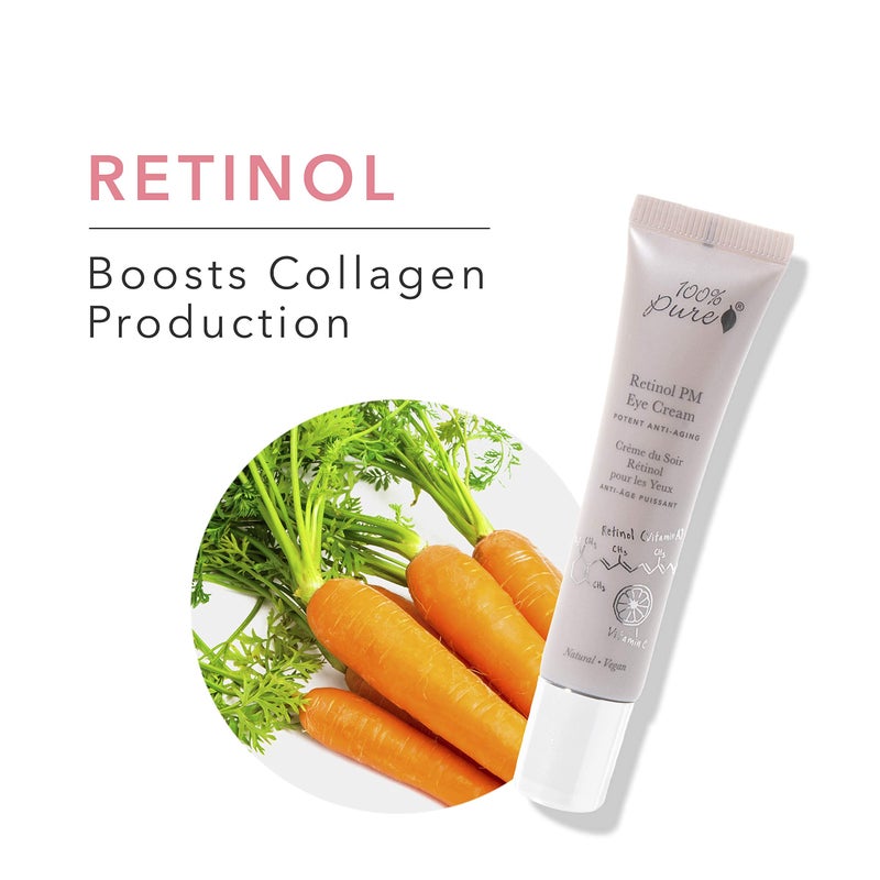 100 % Pure 100% PURE Retinol Eye PM Cream, Anti-Aging Eye Cream for Wrinkles, Pure Retinol Cream, Wrinkle Cream Promotes Collagen (0.5 oz) - Image 4