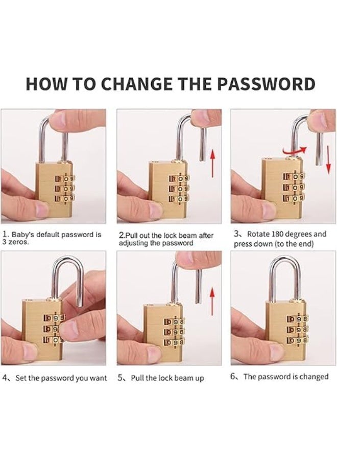 سبيس شوب قفل تعريفي متوسط بـ 3 أرقام قابل لإعادة الضبط - Image 2