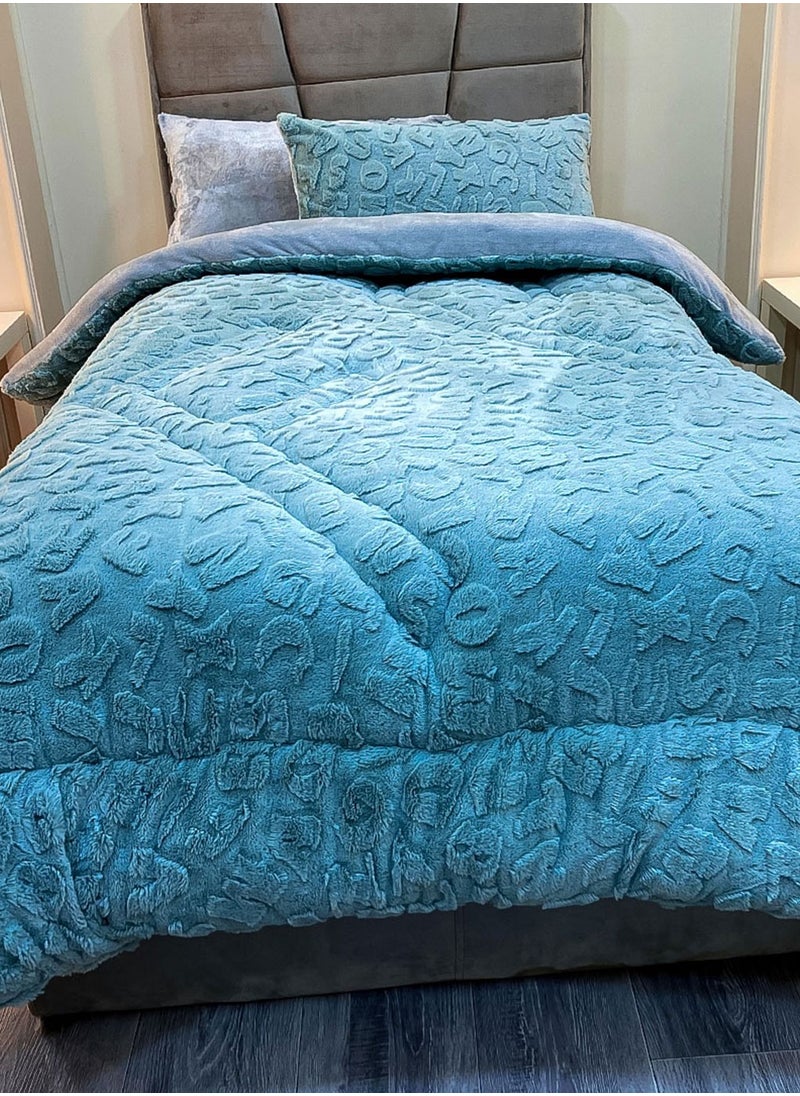 Family Bed Quilt set Spanish fur 2 pieces size 180 ×240 cm model 1621 from Family Bed  - Image 1