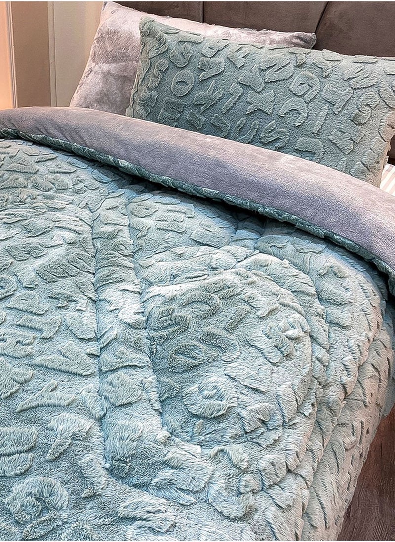 Family Bed Quilt set Spanish fur 2 pieces size 180 ×240 cm model 1621 from Family Bed  - Image 2