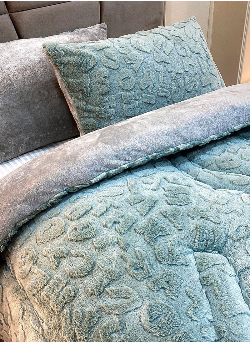 Family Bed Quilt set Spanish fur 2 pieces size 180 ×240 cm model 1621 from Family Bed  - Image 3