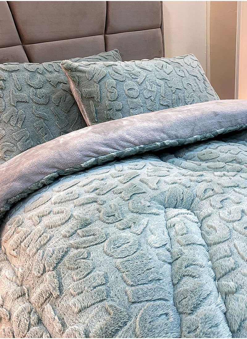 Family Bed Quilt set Spanish fur 2 pieces size 180 ×240 cm model 1621 from Family Bed  - Image 4