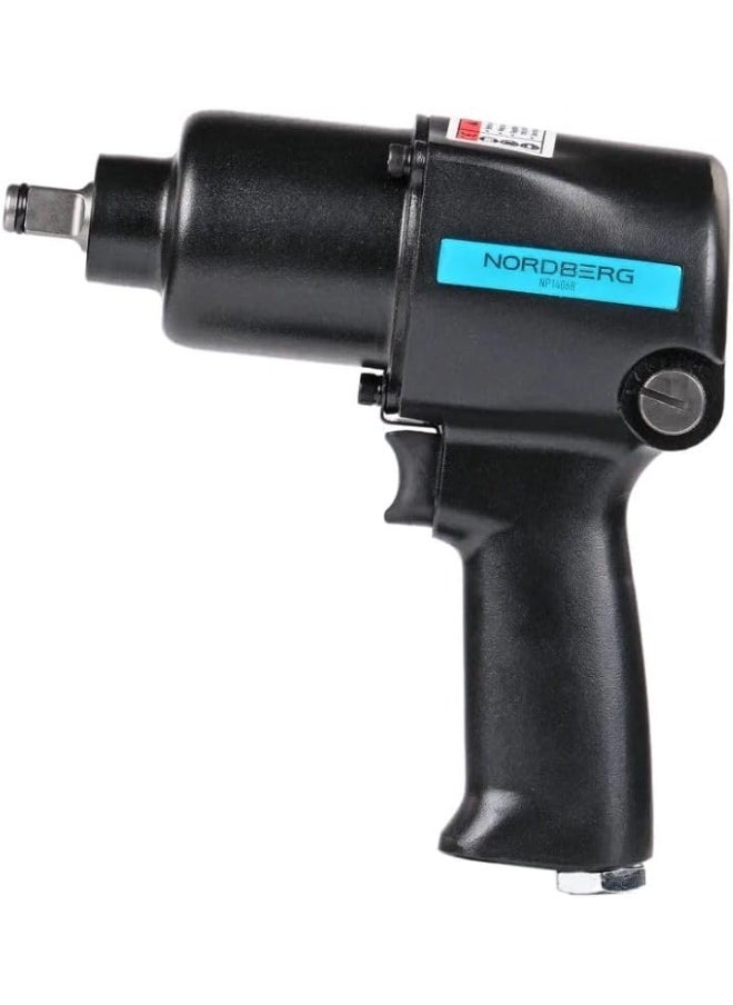 NORDBERG Air Impact Wrench 1/2″ Drive, 680 Nm  Np14068, 1/4" Air Inlet Thread, 7000 Rpm, Adjustable Power, Twin Hammer  - Image 1