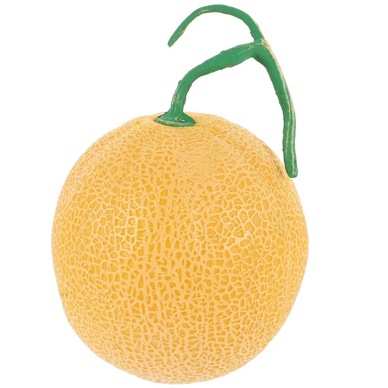 Yellow Foam Artificial Cantaloupe Fruit Model Simulation Decorative Display Prop - Image 2