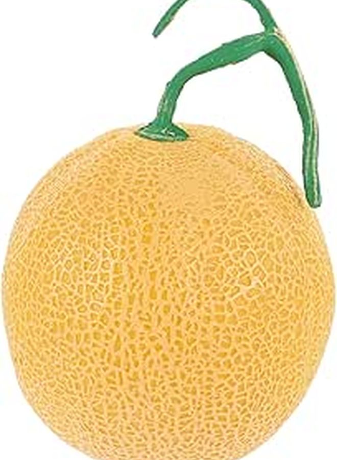 Yellow Foam Artificial Cantaloupe Fruit Model Simulation Decorative Display Prop - Image 1