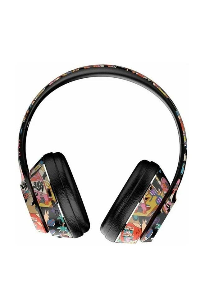 MIQIA Wireless Foldable Bluetooth Headphones over Ear Cool Graffiti Led Illuminated Gaming Headset Noise Cancelling Headphones with Built-in Microphone for Phone Computer, Scalable Music Headphone Gift for  - Image 5
