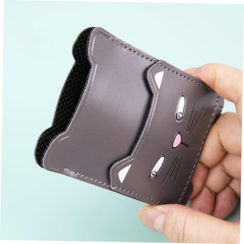 Cute Cat Design Adhesive Phone Card Holder Pu Leather Wallet Sticker For Smartphones - Image 5