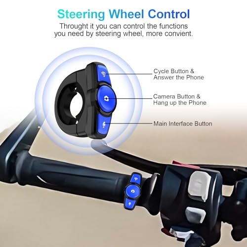 LBW Portable Motorcycle Dash Cam, Wireless Motorcycle CarPlay & Android Auto, Motorbike TPMS GPS Navigation, 6.25" IP67 Waterproof Touch Screen, Remote Control, Dual HD 1080P Cameras, Free SD 128GB - Image 5