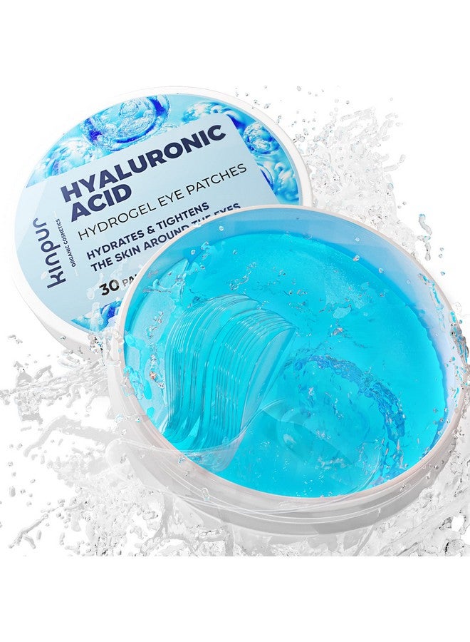 KINPUR ORGANIC COSMETICS Under Eye Patches For Puffy Eyes Hyaluronic Acid And Collagen Under Eye Mask For Eye Bags Dark Circles Fine Lines Deep Skin Moisturizing 30 Pairs American Quality - Image 1