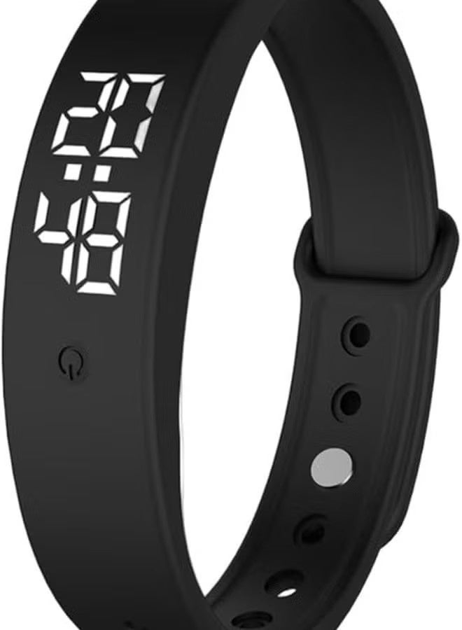 Uliova Silent Vibration Alarm Wristband, Waterproof Digital Watch for Heavy Sleepers, Kids & Students, Black - Image 1