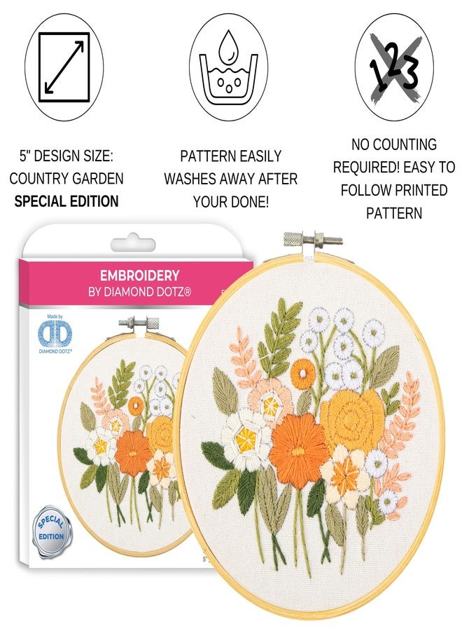 DIAMOND DOTZ Kits - Embroidery Country Garden: A Stunning Embroidery Kit Perfect for Beginners and Adults, Easy-to-Follow Instructions, Vibrant Threads, and Timeless Beauty - Image 2