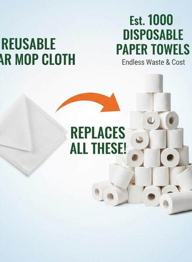 YRALY Terry Bar Mop Towels (Pack of 60) – Absorbent and Quick Drying Commercial-Grade Cotton Cleaning Towels, Cleaning Rags for Kitchen, Bar – Reusable Shop Rags 14”x17” White - Image 4