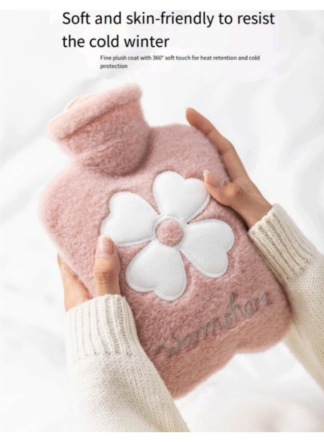 Generic Hot Water Bag PVC Thick Plush Hand Warmer Hot Water Bottle For Pain Relief, Hot And Cold Therapy, Hand And Foot Warmer, Dysmenorrhea Relief, Hot Compress Green  - Image 3