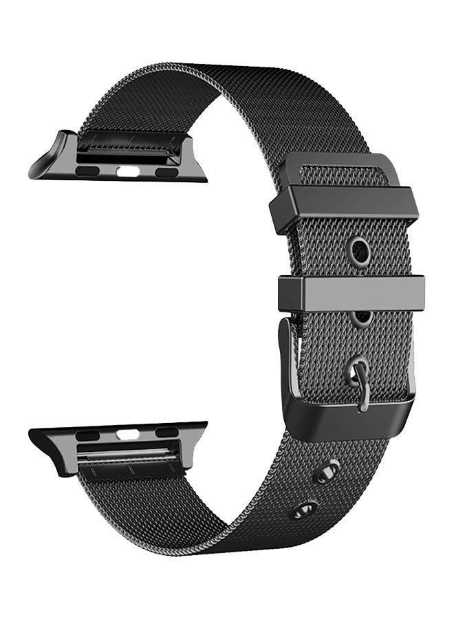ISank Milanese Loop Replacement Strap For Apple Watch Series 3/2/1 Black - Image 1