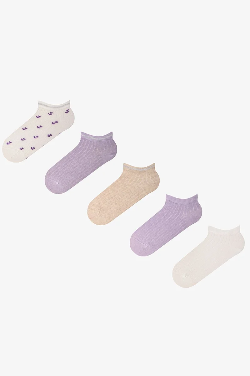 Penti PENTI Mini Pattern Crisp Floral Patterned Pair Of No-Show Socks
