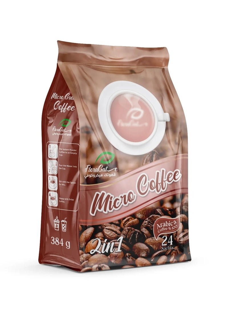 Floragate - Micro Coffee 2in1 - 384g (24 Sticks) - Image 1