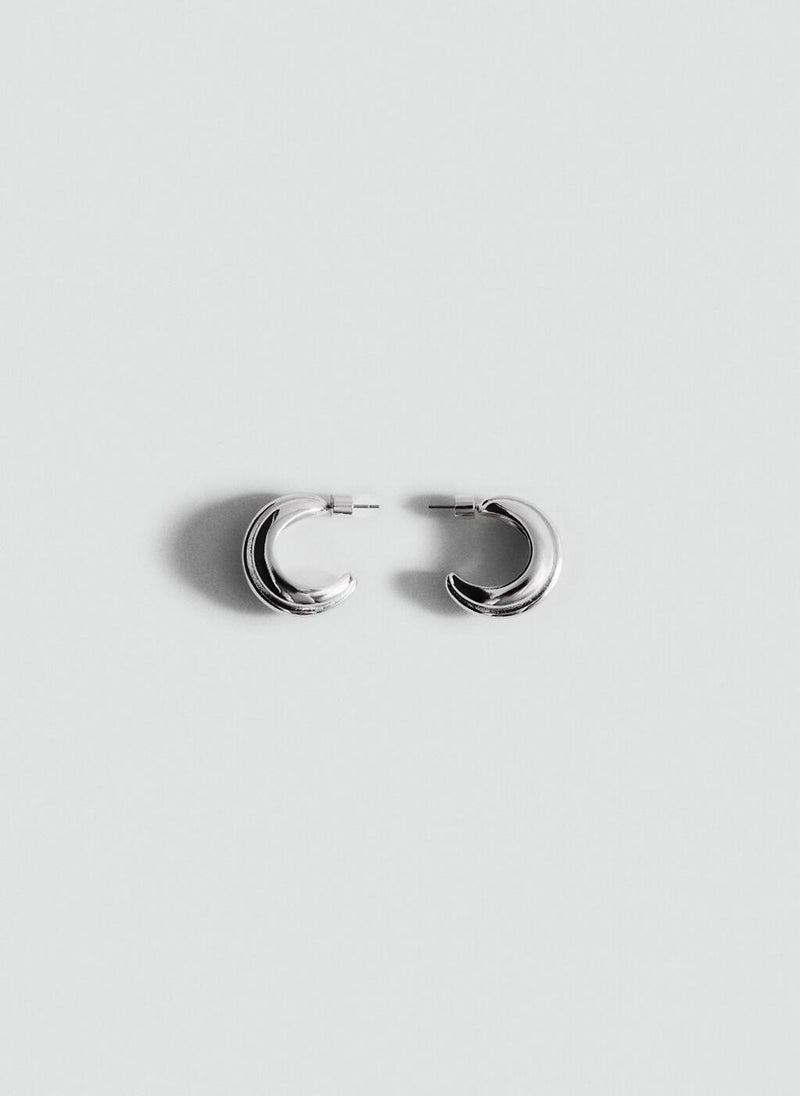 MANGO Embossed hoop earrings - Image 1