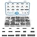 Yinpecly 175pcs Woodruff Key Stock Assortment 15 Size Popular Sizes Carbon Steel Round Ended Feather Key Parallel Drive Shaft Keys Set Kit for Fasteners Mechanical Industry Crankshaft - Image 2