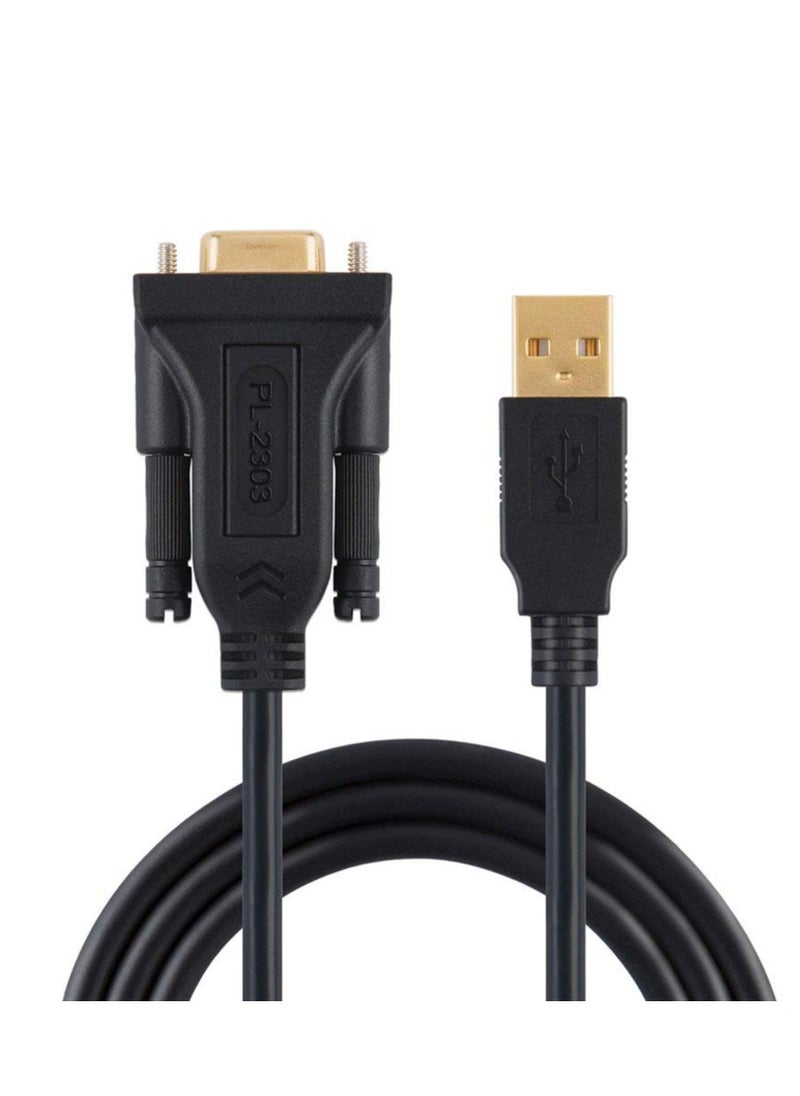 CableCreation - Usb to Rs232 Adapter With Pl2303 Chipset Usb 2.0 Male to Rs232 Female Db9 Serial Converter Cable for Cashier Register Modem Scanner Digital Cameras Cnc 2 Meter - Image 1
