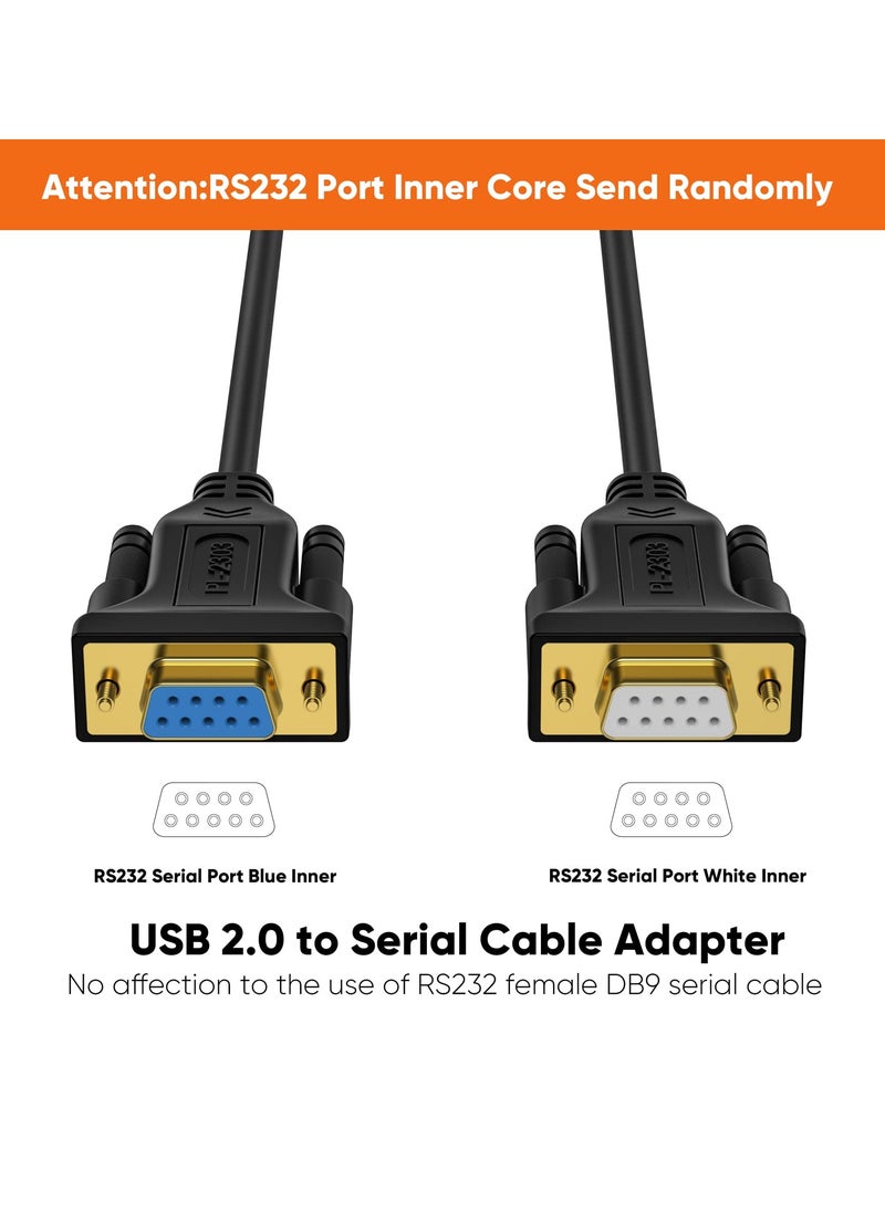 CableCreation - Usb to Rs232 Adapter With Pl2303 Chipset Usb 2.0 Male to Rs232 Female Db9 Serial Converter Cable for Cashier Register Modem Scanner Digital Cameras Cnc 2 Meter - Image 1