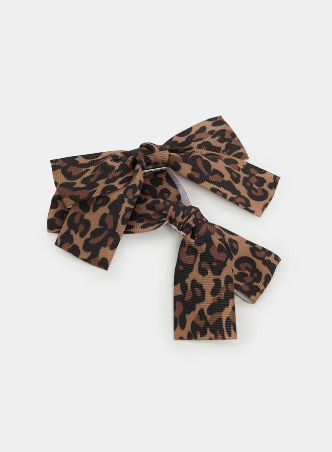 Styli Styli Set of 2 - Animal Print Ribbon Clip