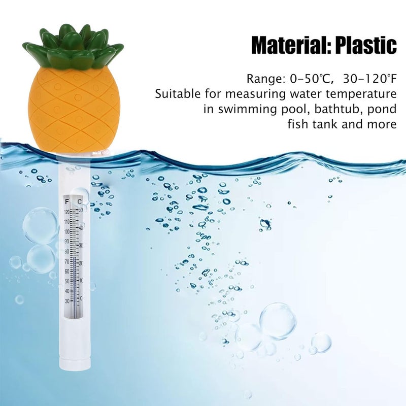 DOITOOL Floating Pool Meter Pineapple Shaped Pool Meter Large Size Easy Read for Water Temperature Test for Outdoor Indoor Swimming Spas - Image 3