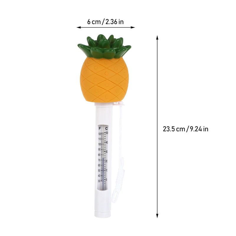 DOITOOL Floating Pool Meter Pineapple Shaped Pool Meter Large Size Easy Read for Water Temperature Test for Outdoor Indoor Swimming Spas - Image 2