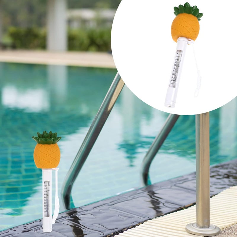 DOITOOL Floating Pool Meter Pineapple Shaped Pool Meter Large Size Easy Read for Water Temperature Test for Outdoor Indoor Swimming Spas - Image 5