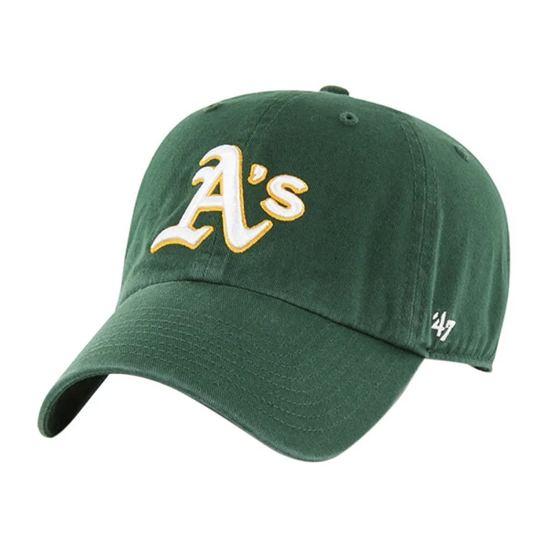 47 47 Brand Oakland Athletics 47 Brand Clean Up Cap In Dark Green