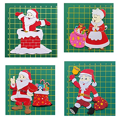 QTOOLS 4 Sets Santa Chimney Christmas Die Cuts for Card Making Mrs Claus Scrapbooking Supplies Dies Embossing Stencil Template Tool for DIY Molds Paper Card Photo Album Craft Decoration - Image 5