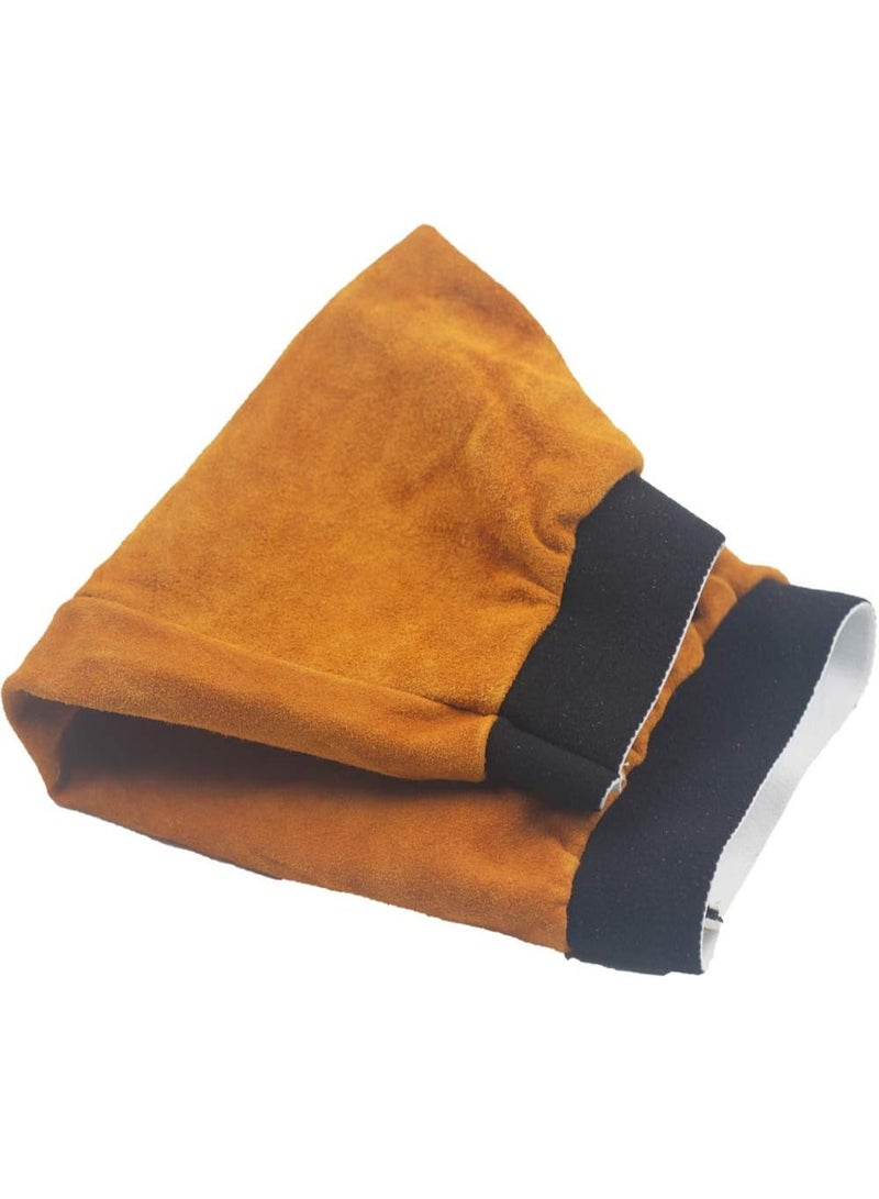 Ru syanl Leather Welding Sleeves Heat Flame Resistant Arm Protection for Welder 42cm Long - Image 5
